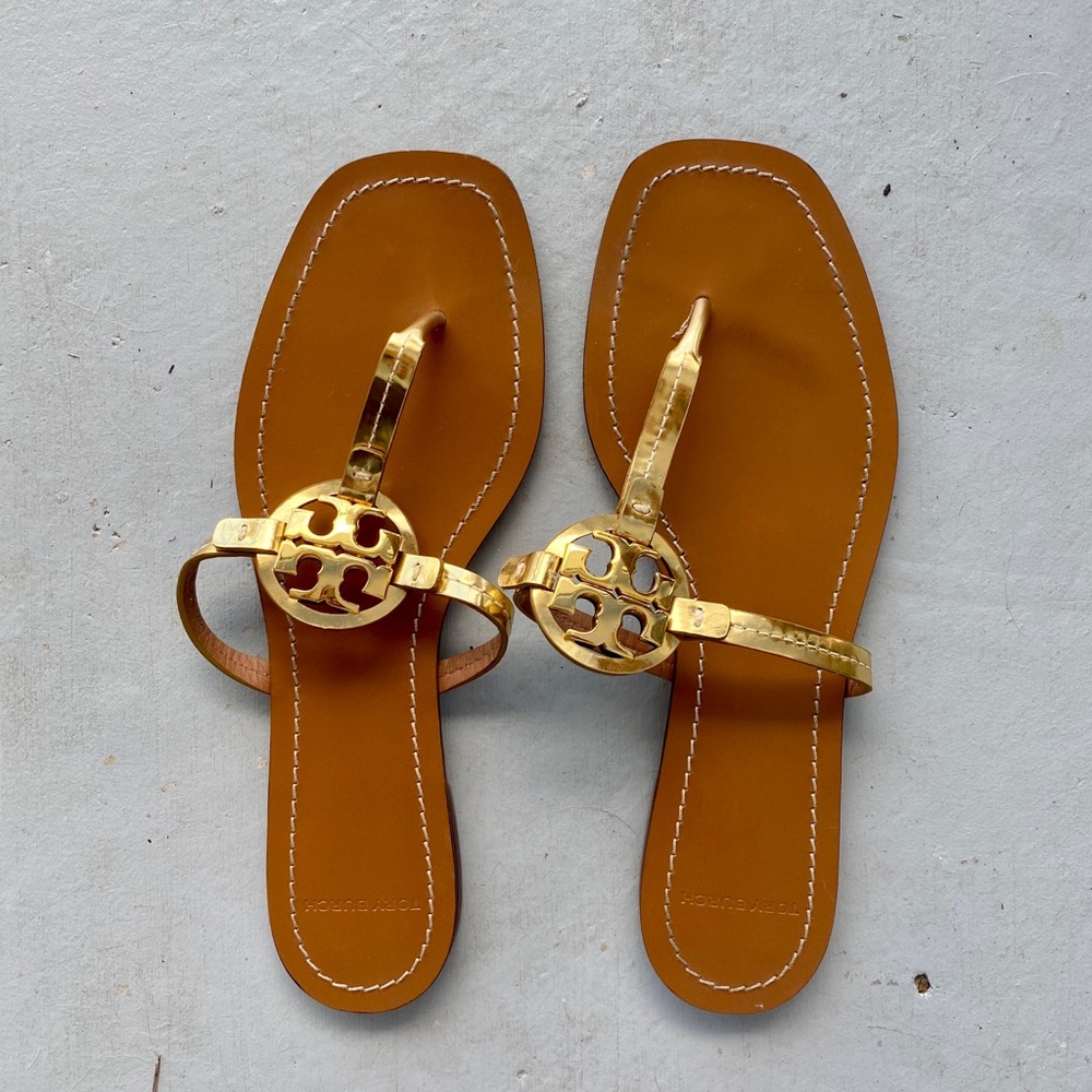 Tory Burch gold sandals